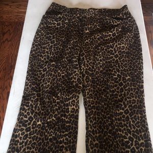 Leopard Corduroy Pants